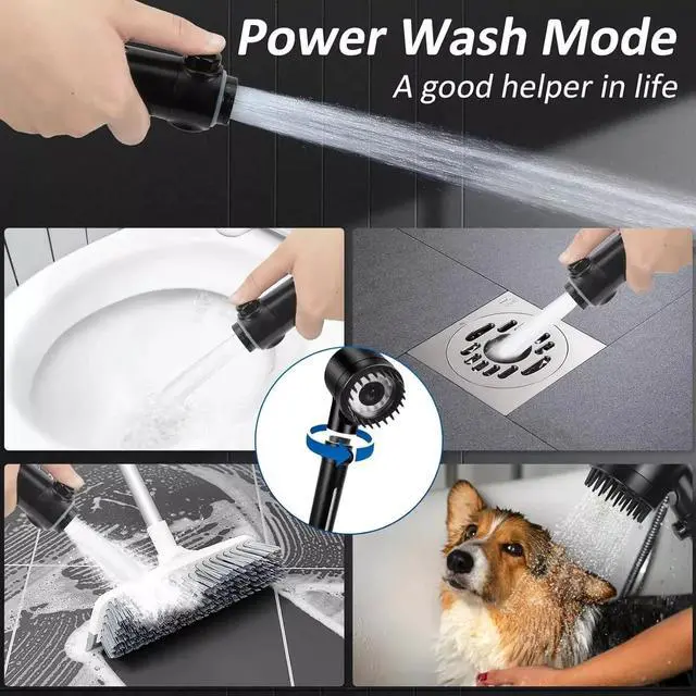 Alt view image 7 of 7 - Filtered Shower Head with Handheld High Pressure 4 Spray Mode Showerhead with Filters Hard Water Detachable Shower Head with Showerhead with Filters and 59 Inch Hose Bracket