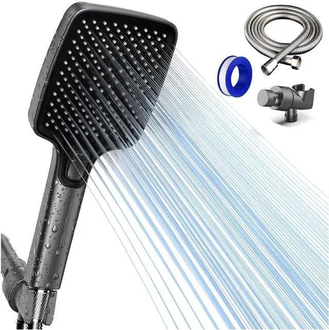 Main image of High Pressure Multi-Mode Handheld Showerhead - Anti-clogging nozzles built-in power wash function extra-long stainless steel hose