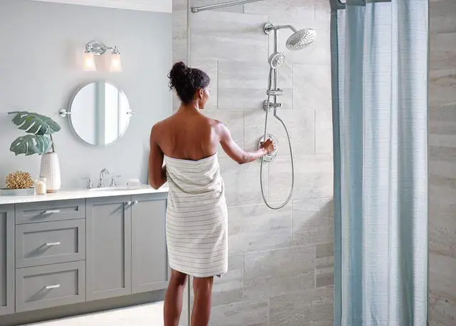 Alt view image 2 of 7 - Chrome Replacement 4-Function Eco-Performance Handheld Showerhead 164927