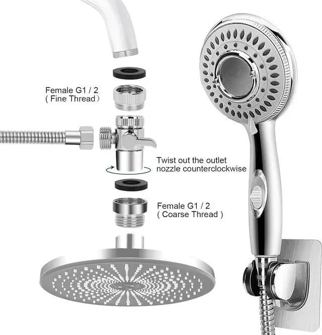 Alt view image 6 of 7 - Shower Head Sink - Faucet Bathtub Hose Sprayer Attachment with 9 Adapters 79 Hose for Hair Washing Pet Dog Rinse & Baby Bath ON/OFF Extension for Tub Faucet Utility Sink Laundryroom Garden