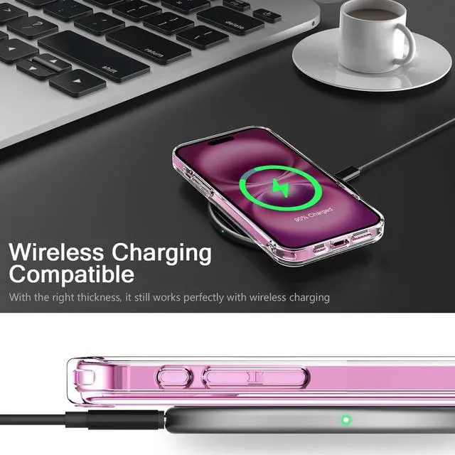 Alt view image 4 of 7 - for iPhone 16 Plus Case with Screen Protector Enhanced Camera Protection Crystal Clear Cover with Fashionable Designs for Girls Women Slim Fit Protective Phone Case Blooming Flowers
