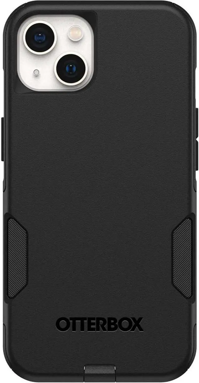 Alt view image 2 of 6 - iPhone 13 (ONLY) Commuter Series Case - Black Slim & Tough Pocket-Friendly with Port Protection