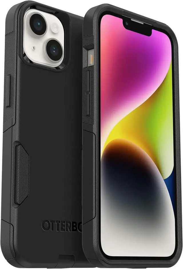 Main image of iPhone 14 & iPhone 13 Commuter Series Case - Black Slim & Tough Pocket-Friendly with Port Protection