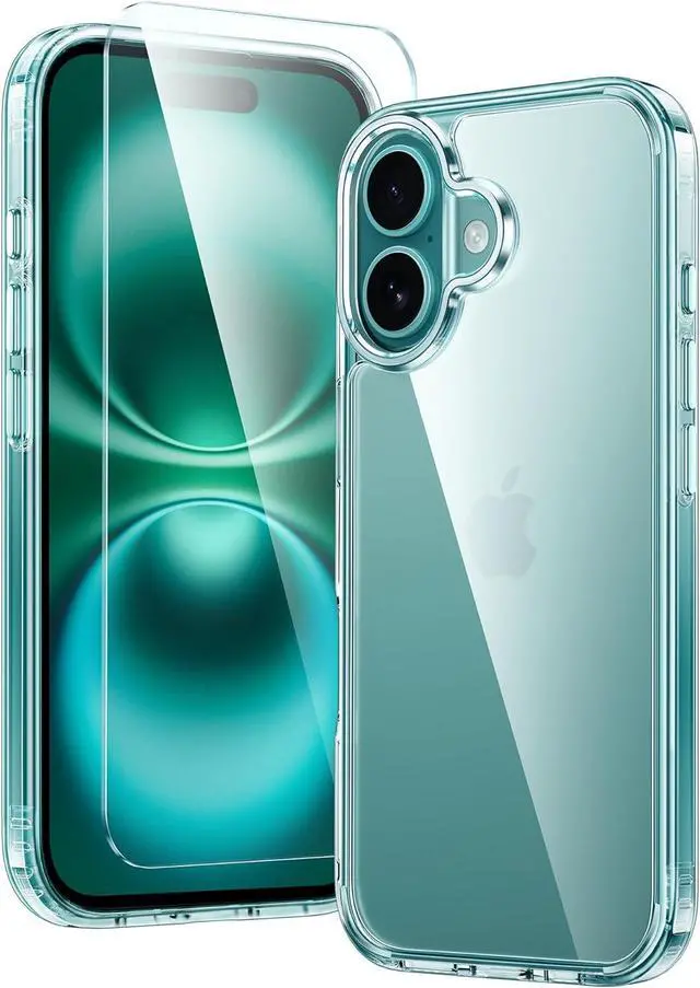 Main image of for iPhone 16 Case: Clear Military Grade Drop Protection Anti Yellowing Slim Case - Rugged Shockproof Protective Transparent Cell Phone Cover(Clear)