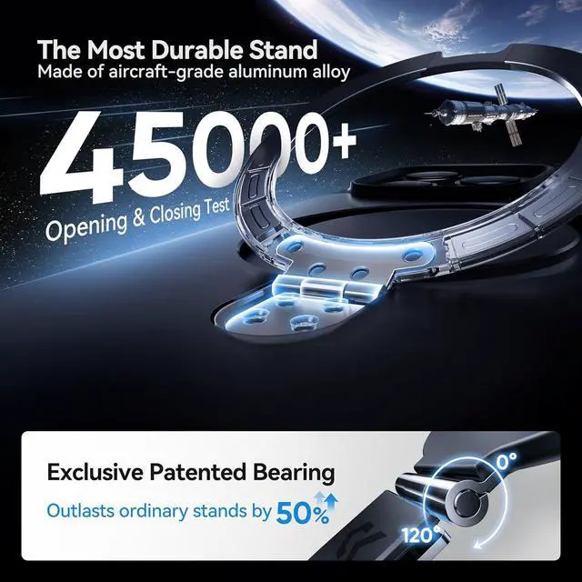 Alt view image 7 of 7 - CASEKOO Designed for iPhone 13 Pro Case with Magnetic Invisible Stand [Military Drop Protection] [Compatible with MagSafe] Shockproof Translucent Matte Slim Phone Cover 6.1", Black