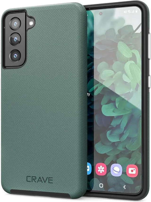 Main image of Dual Guard for Galaxy S21 Case Shockproof Protection Dual Layer Case for  Galaxy S21 S21 5G (6.2 inch) - Forest Green