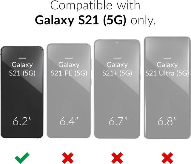 Alt view image 2 of 7 - Dual Guard for Galaxy S21 Case Shockproof Protection Dual Layer Case for  Galaxy S21 S21 5G (6.2 inch) - Forest Green