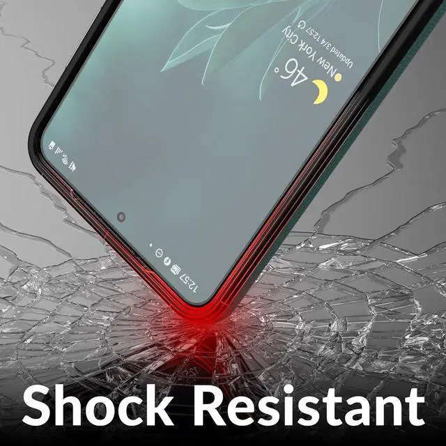 Alt view image 5 of 7 - Dual Guard for Galaxy S21 Case Shockproof Protection Dual Layer Case for  Galaxy S21 S21 5G (6.2 inch) - Forest Green