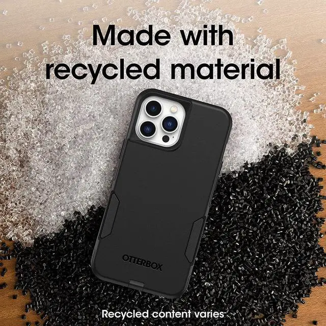 Alt view image 7 of 7 - iPhone 13 Pro Max & iPhone 12 Pro Max Commuter Series Case - Black Slim & Tough Pocket-Friendly with Port Protection