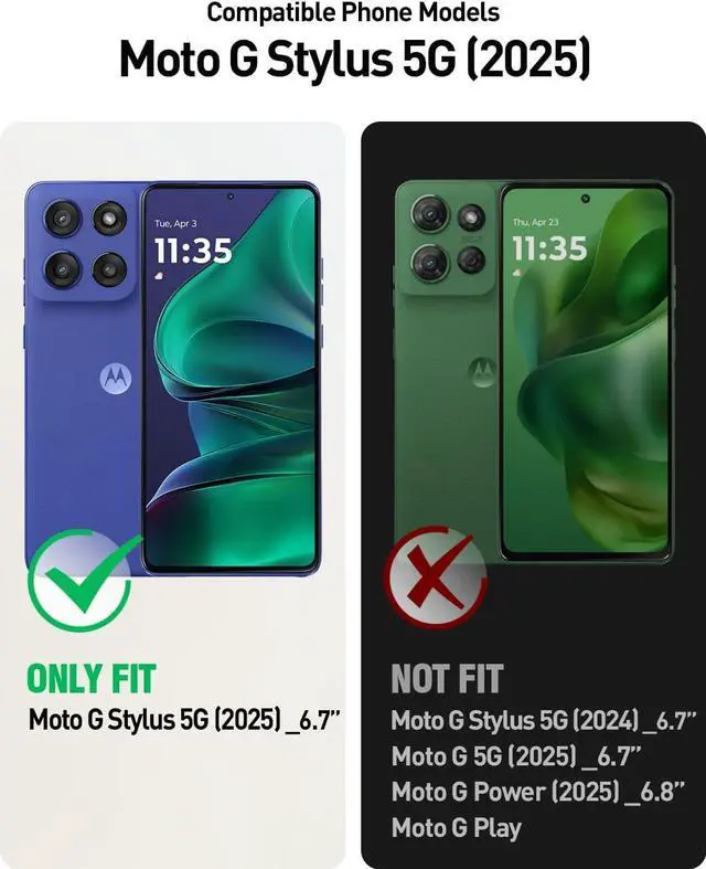 Alt view image 2 of 7 - Guardian Case for Motorola Moto G Stylus 5G 2025 [Screen Protector Works with Fingerprint ID] [20 FT Mil-Grade Drop Tested] Full-Body Hybrid Shockproof Bumper Cover Blue/Clear