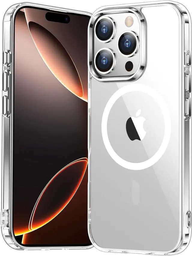 Main image of for iPhone 16 Pro Max Case Clear [Compatible with Magsafe][Anti-Yellowing][Military-Grade Protection] Shockproof Slim Magnetic Phone Case for iPhone 16 Pro Max Transparent