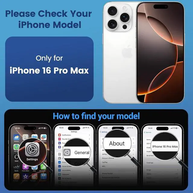 Alt view image 2 of 7 - for iPhone 16 Pro Max Case Clear [Compatible with Magsafe][Anti-Yellowing][Military-Grade Protection] Shockproof Slim Magnetic Phone Case for iPhone 16 Pro Max Transparent
