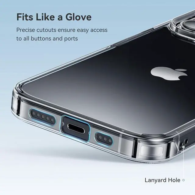 Alt view image 7 of 7 - for iPhone 12 Pro Max Case Crystal Clear [Not Yellowing][Military Drop Protection] Protective Shockproof for iPhone 12 ProMax Phone Case 6.7 inch Clear