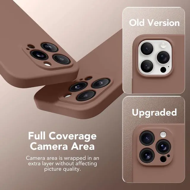 Alt view image 3 of 7 - Magnetic for iPhone 13 Pro Max Case Compatible with MagSafe [Full Camera Protection][Screen Protector] Silicone Shockproof Protective Phone Case for iPhone 13 Pro Max 6.7 Brown
