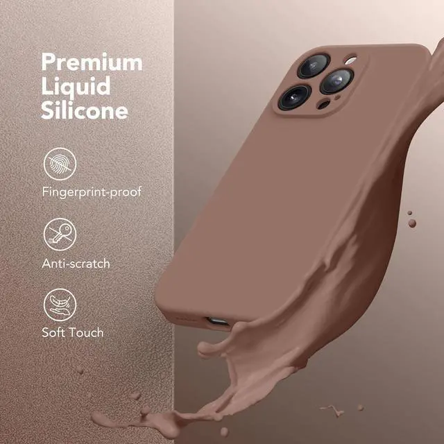Alt view image 2 of 7 - Magnetic for iPhone 13 Pro Max Case Compatible with MagSafe [Full Camera Protection][Screen Protector] Silicone Shockproof Protective Phone Case for iPhone 13 Pro Max 6.7 Brown