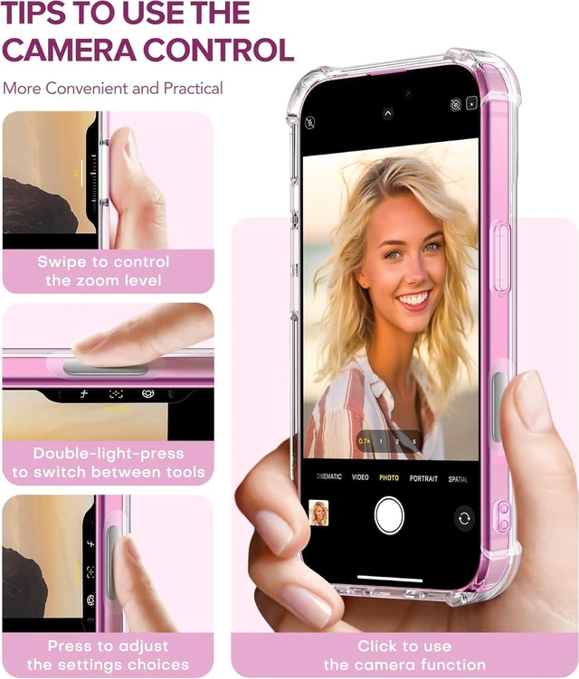 Alt view image 6 of 7 - for iPhone 16 Case Floral Screen Protector & Camera Lens Protector