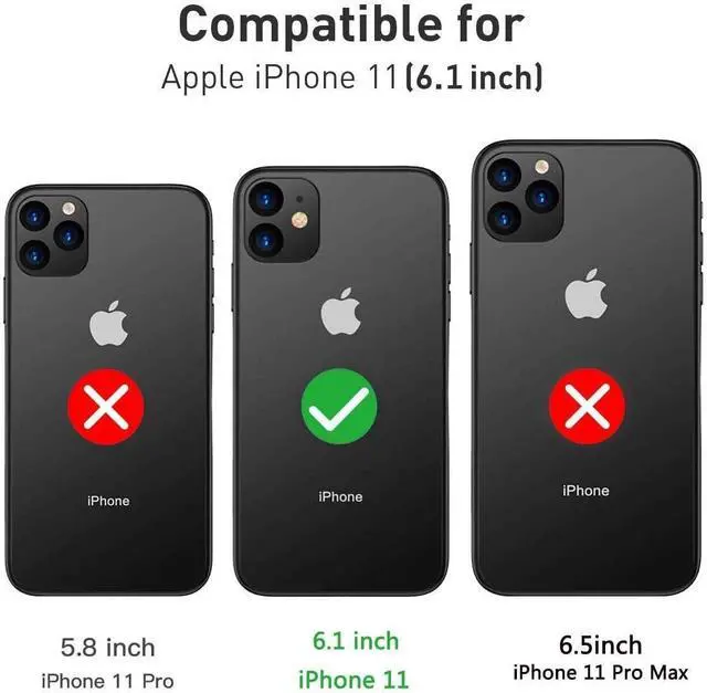 Alt view image 2 of 6 - for iPhone 11 Case with 2 Screen Protector Drop Protection Full Body Heavy Duty Rugged Military Grade Cover Shockproof/Drop Proof Durable Phone Case iPhone 11 6.1 [Purple+Blue]