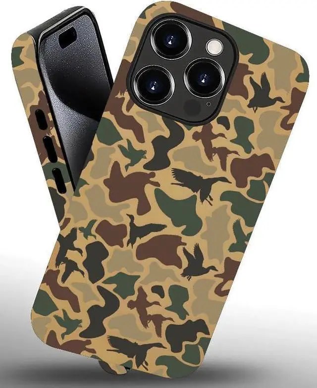 Alt view image 2 of 6 - Case Compatible with iPhone 13 Pro Camo Camouflage Duck Phone Case for Men Girls Boy Kids Women Dual-Layer Hard Shell Silicone Cover Shockproof Protective Case for iPhone 13 Pro