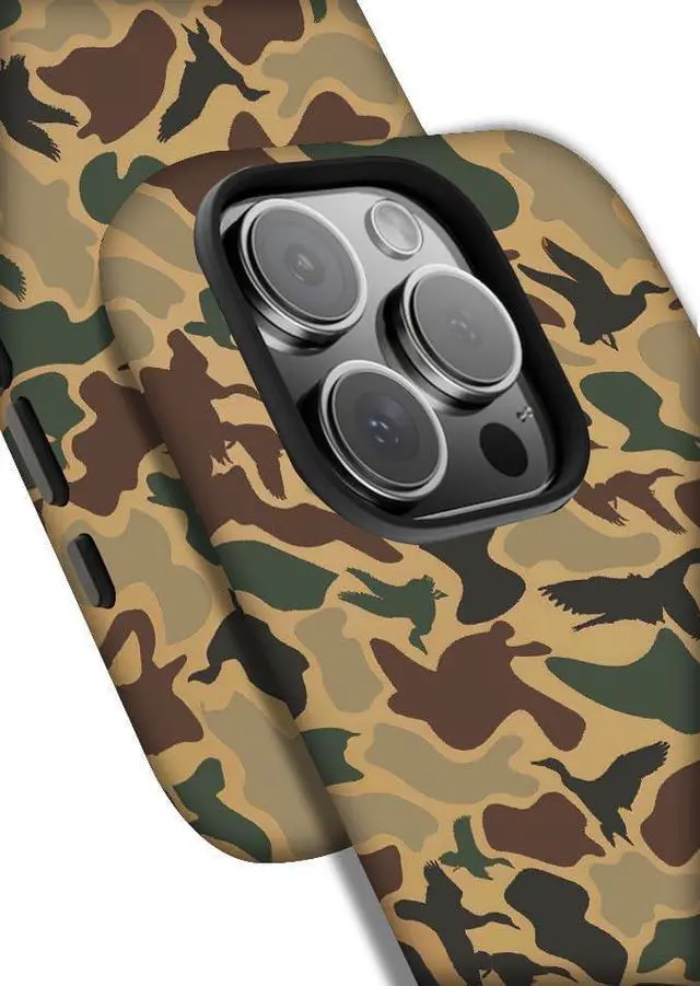 Alt view image 4 of 6 - Case Compatible with iPhone 13 Pro Camo Camouflage Duck Phone Case for Men Girls Boy Kids Women Dual-Layer Hard Shell Silicone Cover Shockproof Protective Case for iPhone 13 Pro