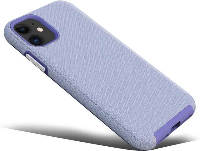 Alt view image 5 of 7 - Heavy-Duty Case for iPhone 11 - Dual Layer Military Grade Protection Elevated Screen & Camera Protection Slim Shockproof Non-Slip Phone Cover Light Purple