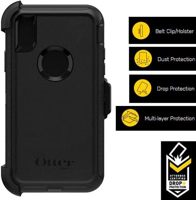 Alt view image 2 of 7 - Defender Carrying Case (Holster)  iPhone X iPhone Xs Smartphone - Black