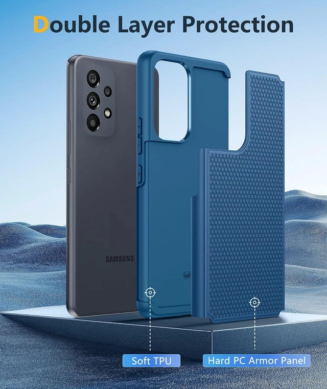 Alt view image 2 of 7 - for Galaxy A53-5G Phone Case: Dual Layer A53 5G Cover Blue