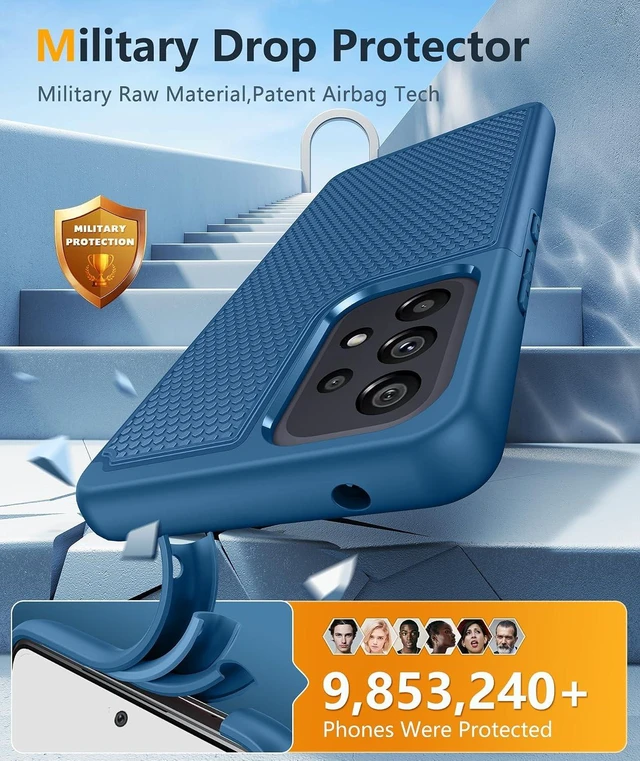 Alt view image 3 of 7 - for Galaxy A53-5G Phone Case: Dual Layer A53 5G Cover Blue
