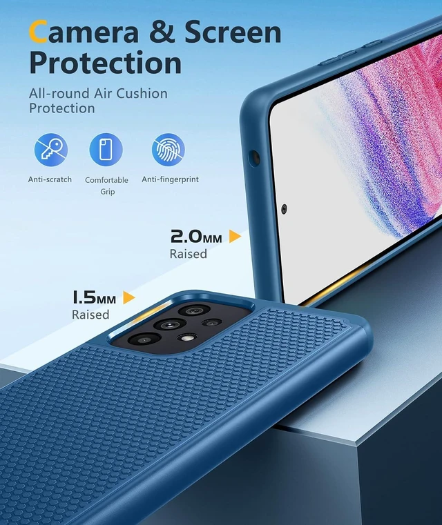 Alt view image 5 of 7 - for Galaxy A53-5G Phone Case: Dual Layer A53 5G Cover Blue