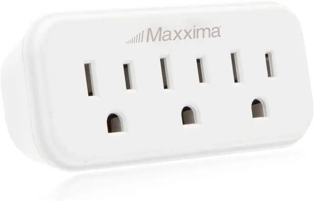 Alt view image 5 of 6 - 3 Grounded Multi Outlet Adapter Wall Plug - Outlet Extender Wall Tap Turns 1 Outlet into 3 Indoor 3 Way Plug Splitter - White - 4 Pack