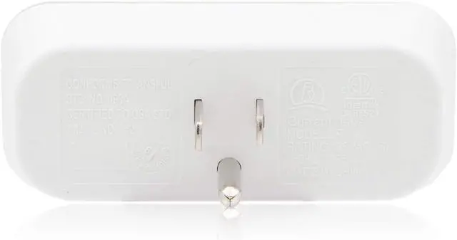 Alt view image 6 of 6 - 3 Grounded Multi Outlet Adapter Wall Plug - Outlet Extender Wall Tap Turns 1 Outlet into 3 Indoor 3 Way Plug Splitter - White - 4 Pack