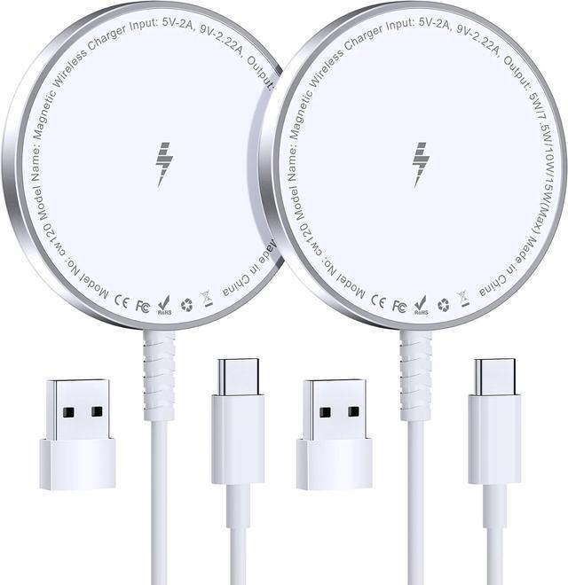 Main image of for MagSafe Charger: Magnetic Wireless Charging Pad for iPhone 16 15 14 13 12 Series & AirPods 4-2 Pro Strong Magnet Aluminum Alloy USB-C/A Ports Ultra-Thin & Portable Ideal for Desk & Bedside