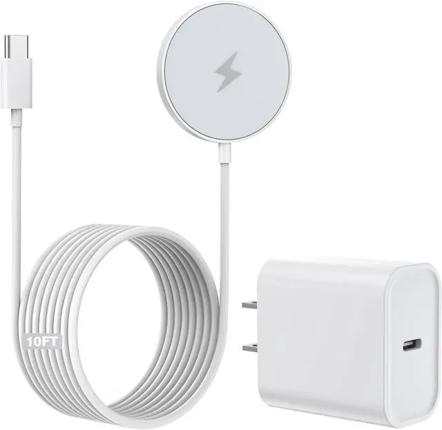 Main image of 10FT Magnetic Wireless Charger 15W Fast  Mag-Safe Charger for iPhone 16/15 PD with USB C  Fast Charging Block 10 Foot Quick Charge for iPhone 16/16 Pro/Pro Max/15/14/13/12/11/AirPods 3/2/Pro