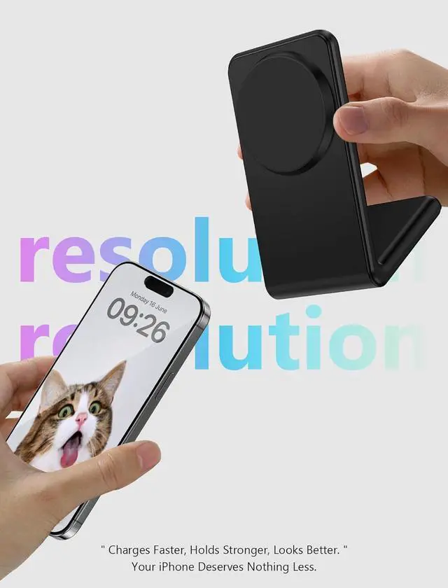 Alt view image 5 of 7 - Mag.Safe Charger - iPhone Charger Stand Fast Magnetic Wireless Charger for iPhone 16/15/14/13/12 Series - Black
