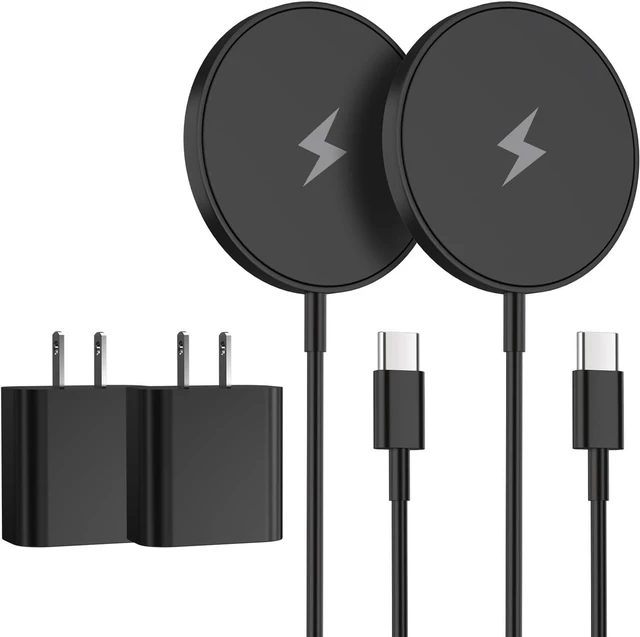 Main image of Magnetic Wireless Charger iPhone 6FT Charger for MagSafe Charger 2Pack Fast Wireless Charging Pad for iPhone 16 Pro Max/16 Pro/16 Plus/15 ProMax/15/14/13/12/AirPods 3/2/Pro Mag-Safe Charging Pad