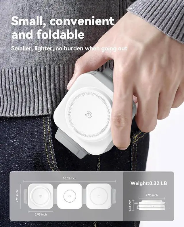 Alt view image 3 of 7 - 3 in 1 Charging Station for  Multiple Devices Foldable Magnetic Fast Wireless Charger Dock Travel Charging Pad for iPhone 17 16 15 14 13 12 Pro Max Plus  Watch Series & AirPods 4/3/2/Pro