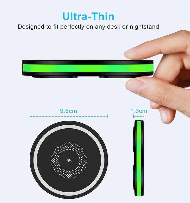 Alt view image 5 of 7 - Wireless Charger for  Android Fast Wireless Phone Charger Charging Pad Wireless Fast Charger for  Galaxy S25 Ultra S25 Plus S25 S24 S23 S22 S21 S20 S10 iPhone 16 Pro Max Plus 15 14 13 12