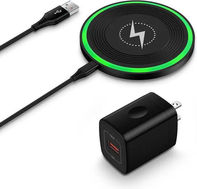 Main image of Android Wireless Charger Fast Charging Pad for Motorola Edge/Razr 2025 2024 Moto G Stylus/Power 2024 Razr 50 Ultra Wireless  Phone Charger Station 15W for Galaxy S24/S23/S22 with QC Adapter