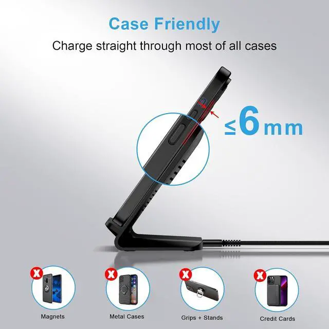 Alt view image 4 of 7 - Google Pixel 9 Wireless Charger Stand Fast Charging for Pixel 9A 9 Pro XL Fold 9 8A 7A 8 7 6 Pro 15W Phone Wireless Charger Station for  Galaxy S25 S24 S23 S22 S21 S20 Ultra FE iPhone 16 15