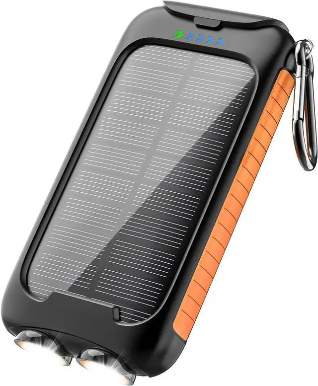 Main image of Solar Charger 38800mAh Solar Power Bank Outdoor Portable Charger External Waterproof Battery Pack 5V/3.1A Fast Charger Type C Ports with LED Flashlights Perfect for Travel Camping