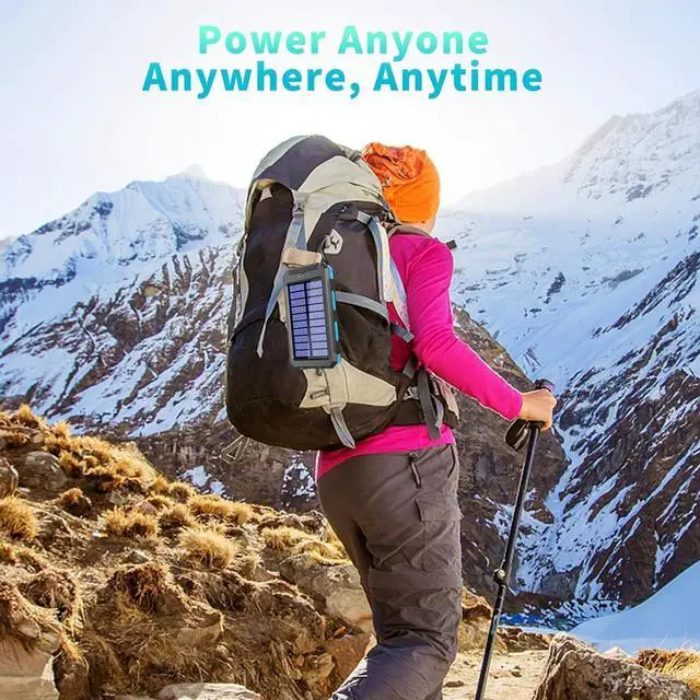 Alt view image 7 of 7 - Solar Charger Power Bank 39800mAh Portable Charger Fast Charger USB C Port Built-in Led Flashlight and Compass for All Cell Phone and Electronic Devices