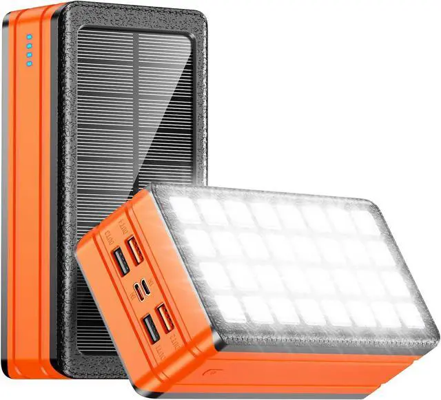Main image of Solar Charger Power Bank 81000mAh Portable Charger USB-C in/Output PD 22.5W QC3.0 Fast Charging 5 Out Ports Battery Pack Built-in 32 Led Flashlights for iPhone  Tablet Camping