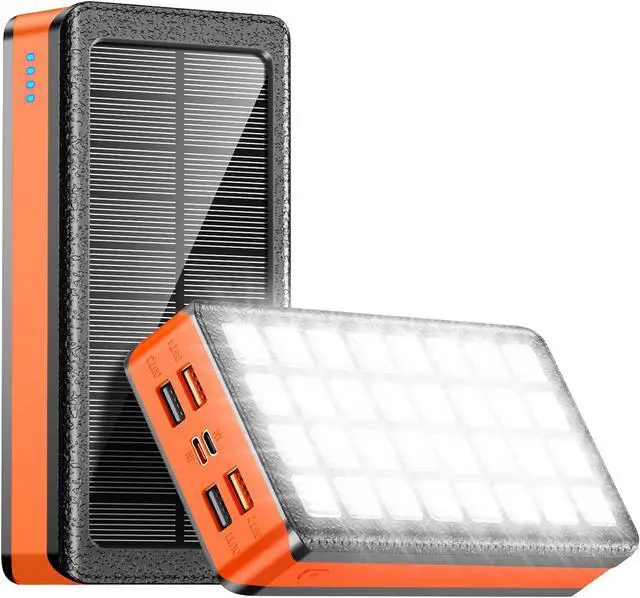 Main image of Solar Charger Power Bank 66800mAh Portable Charger with USB-C in/Output 22.5W QC3.0 Fast Charging 5 Out Ports Battery Pack Built-in 32 Led Flashlights for iPhone  Tablet Camping
