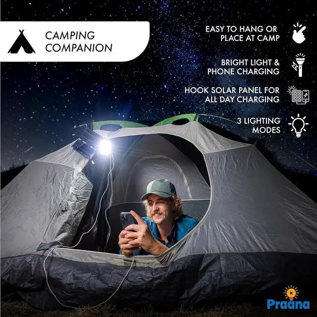 Alt view image 7 of 7 - Portable Solar Charger & Flashlight with 7W Panel  3in1 Survival Kit | 5000mAh USB C Power Bank & 800-Lumen Light | IP68 Waterproof | Camping Power Outages & Emergencies | iPhone & Android
