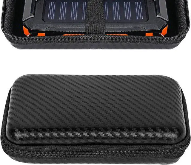 Main image of Portable Solar Charger Storage Box Power Bank Hard Travel Case Compatible with Rasbes Solar Charger 38800mAh Compatible with Durecopow Solar Charger 20000mAh (Black)