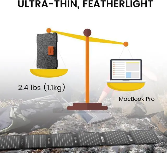 Alt view image 4 of 7 - 30 Watt Solar Panel Portable Foldable Backpacking Solar Panel Charger with USB-A USB-C & DC Output IP67 Waterproof Fast Charging for Cell Phone Power Bank iPad Camping Hiking Outdoor