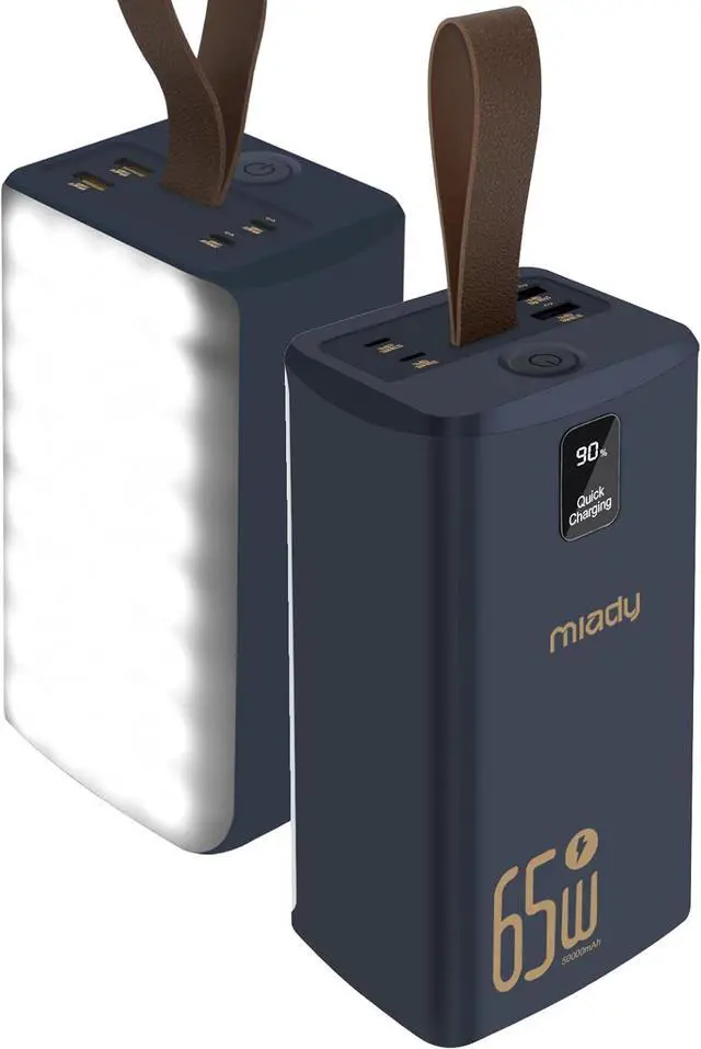 Main image of Miady 50000mAh Power Bank for Travelers Professionals, 65W Fast Charging Portable Charger for Laptop, Smartphone, and Tablet, USB-C Output, High Capacity External Battery Pack
