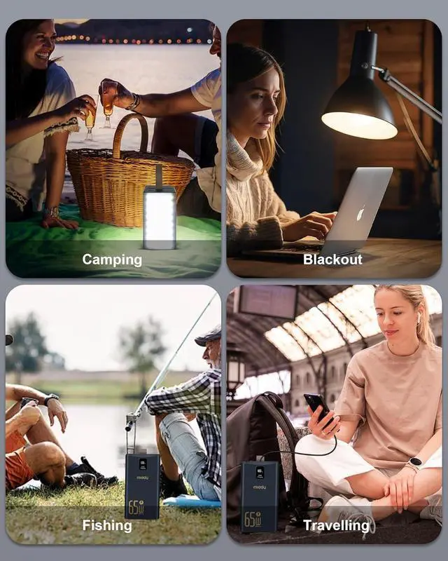Alt view image 6 of 7 - Miady 50000mAh Power Bank for Travelers Professionals, 65W Fast Charging Portable Charger for Laptop, Smartphone, and Tablet, USB-C Output, High Capacity External Battery Pack