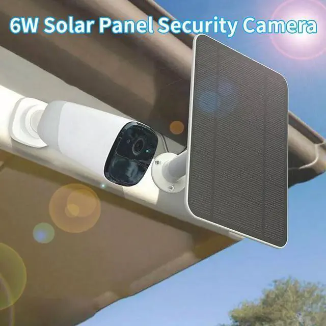 Alt view image 2 of 5 - Solar Panel Charger for Security Camera USB-C and Micro USB Port for Outdoor Rechargeable Battery Camera 5V6W Fast Charging (1Pack)