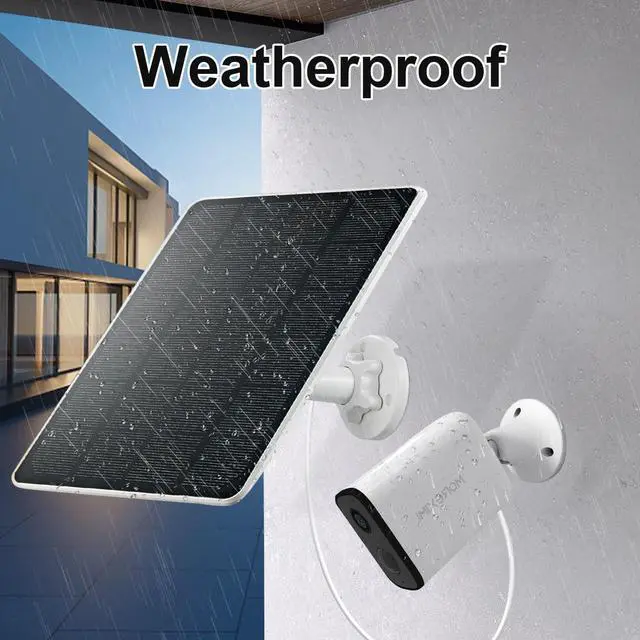 Alt view image 5 of 6 - Solar Panel Charger Compatible with Eufycam 2C/2C Pro/E40/E20/2/2 Pro/E 5V 5W Continuously Charging 9.8ft Cable Weatherproof (1Pack)