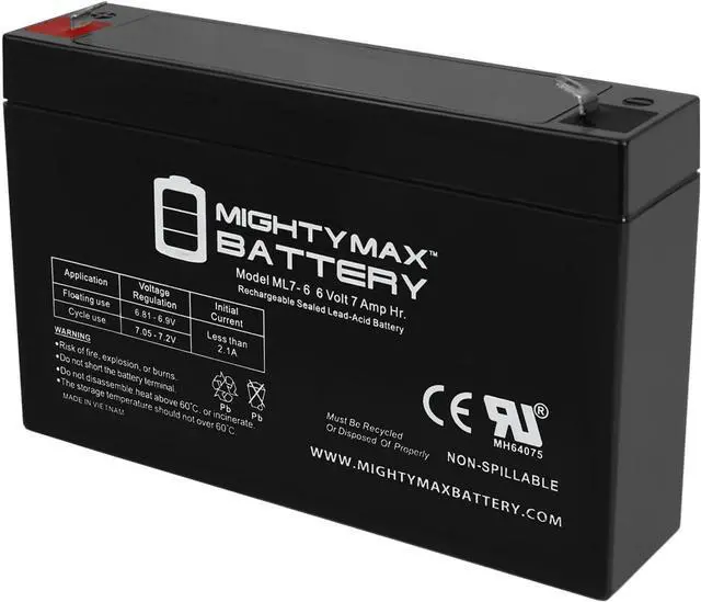 Main image of Mighty Max Battery 6V 7Ah SLA Replacement Battery for Enduring 3FM7